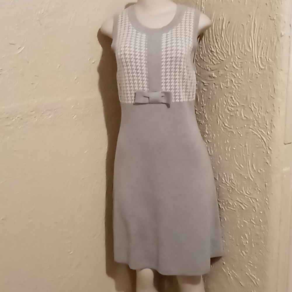 Grey and white dress